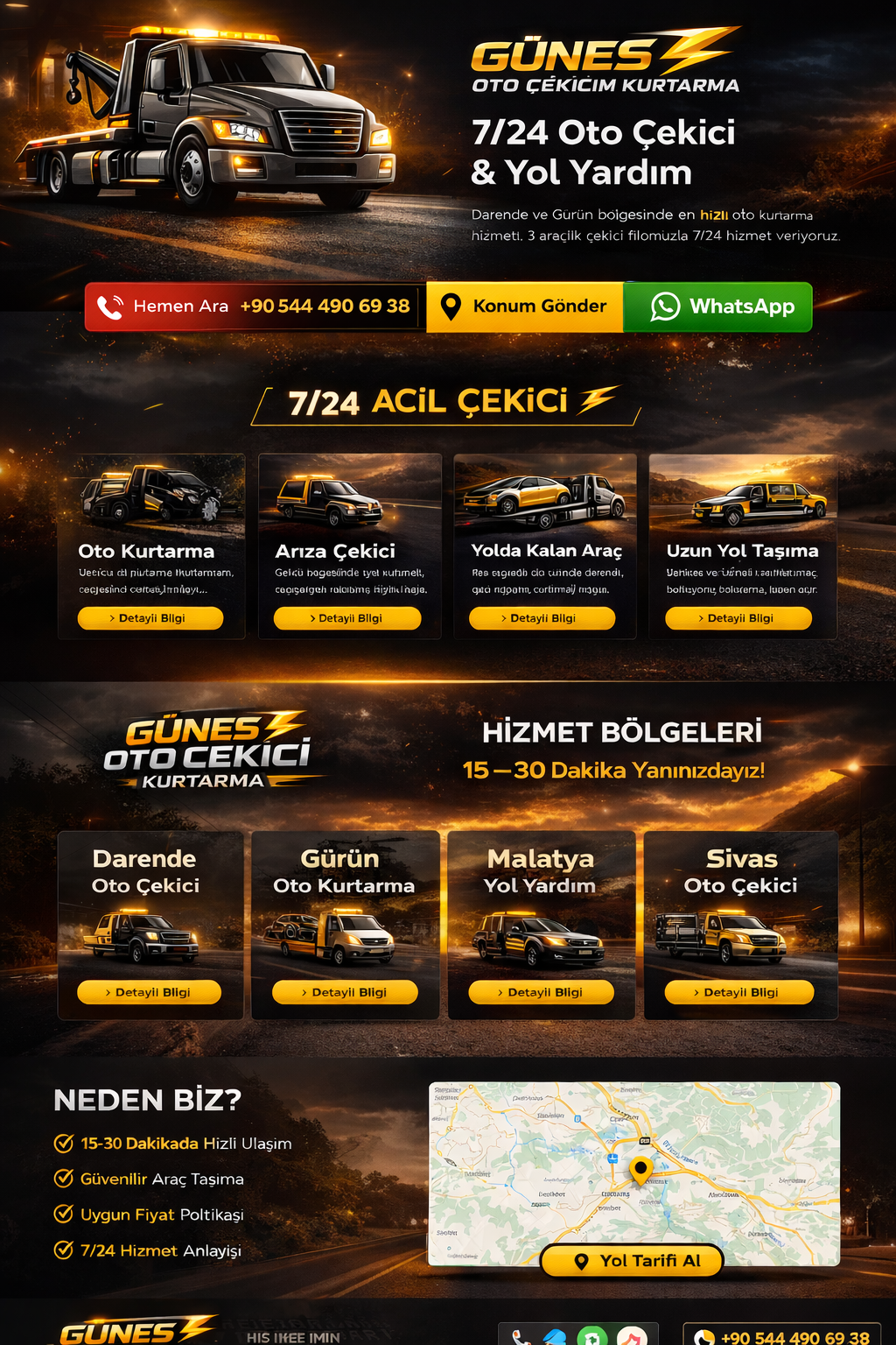 7/24 Oto Çekici ve Yol Yardım